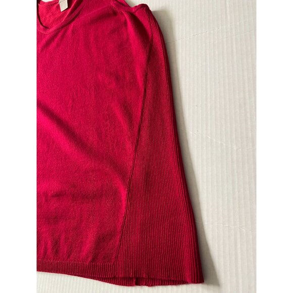 Chico's Women's Red Sleeveless Knit Tank Size L (Chico Size 2) Office, Capsule - Picture 5 of 8